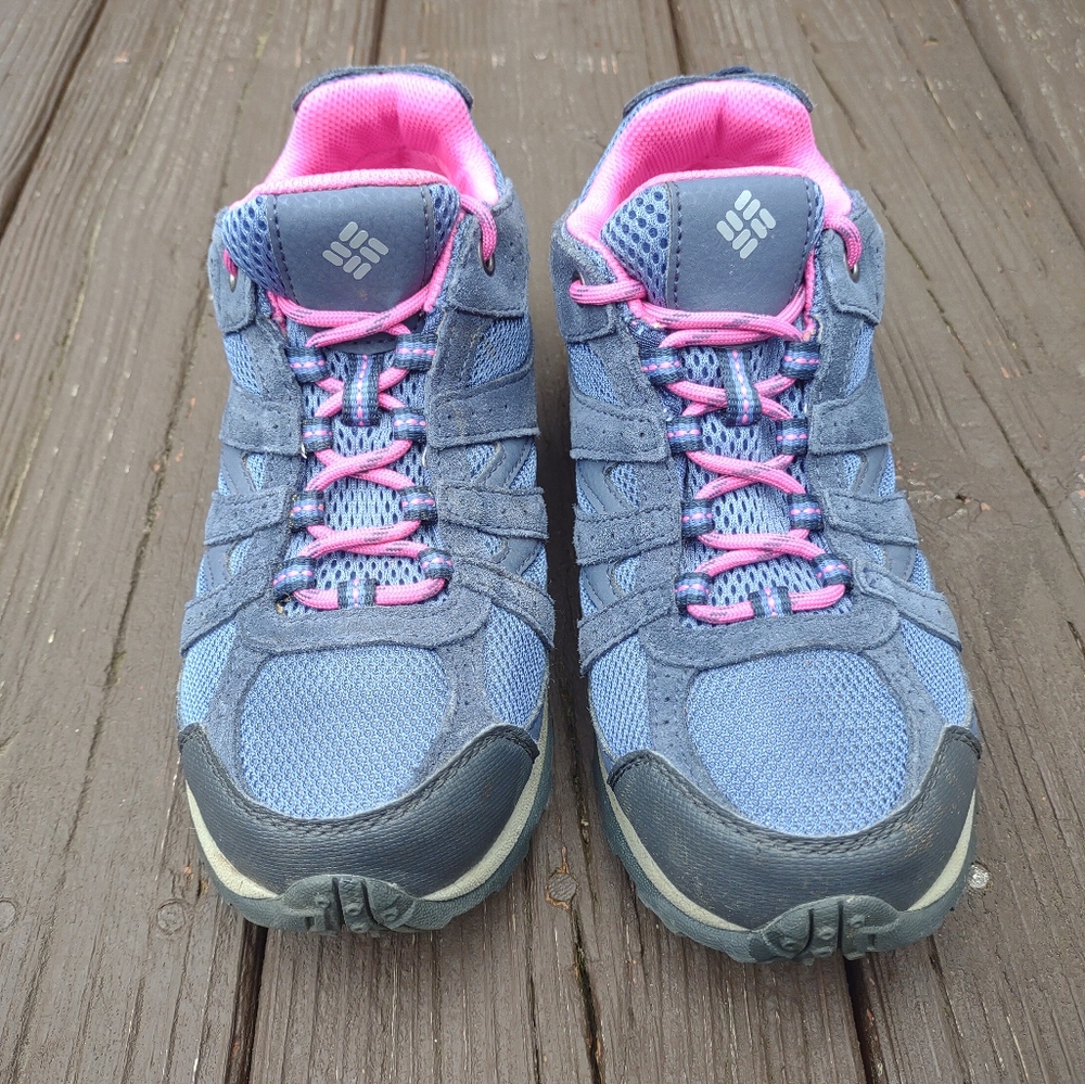 Columbia Kids Redmond Waterproof hiking shoes purple and pink size 5